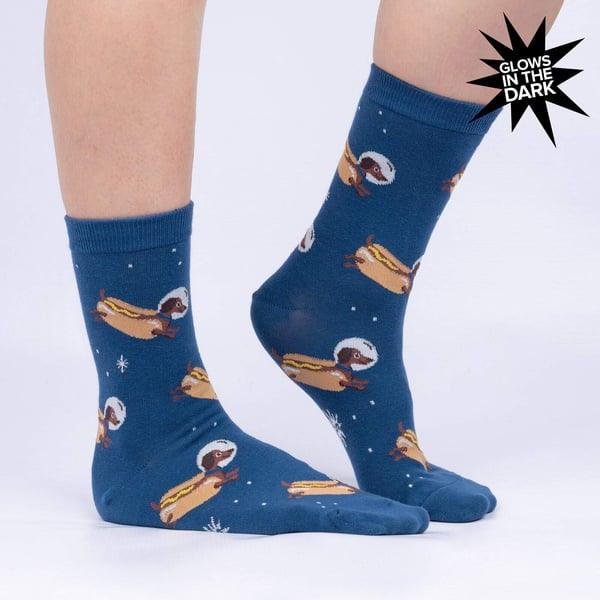 Weiner Dogs, In Space! Crew Socks - Sock It To Me - The Sock Monster