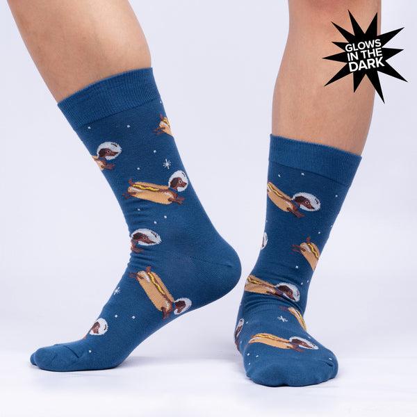 Weiner Dogs, In Space! Men's Crew Socks - Sock It To Me - The Sock Monster