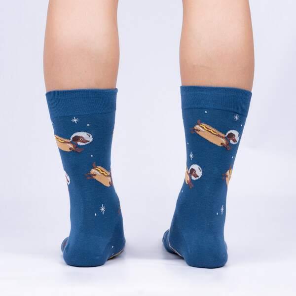 Weiner Dogs, In Space! Men's Crew Socks - Sock It To Me - The Sock Monster