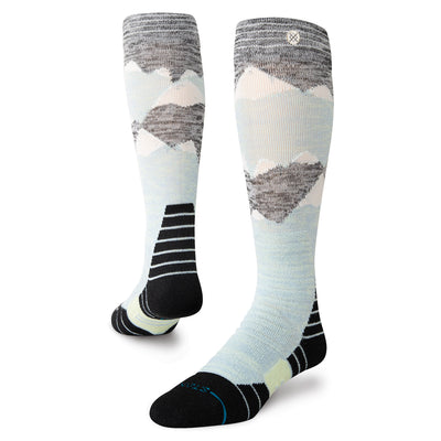 Windy Peaks | Merino Blend | All Gender Over-the-Calf Snow Socks