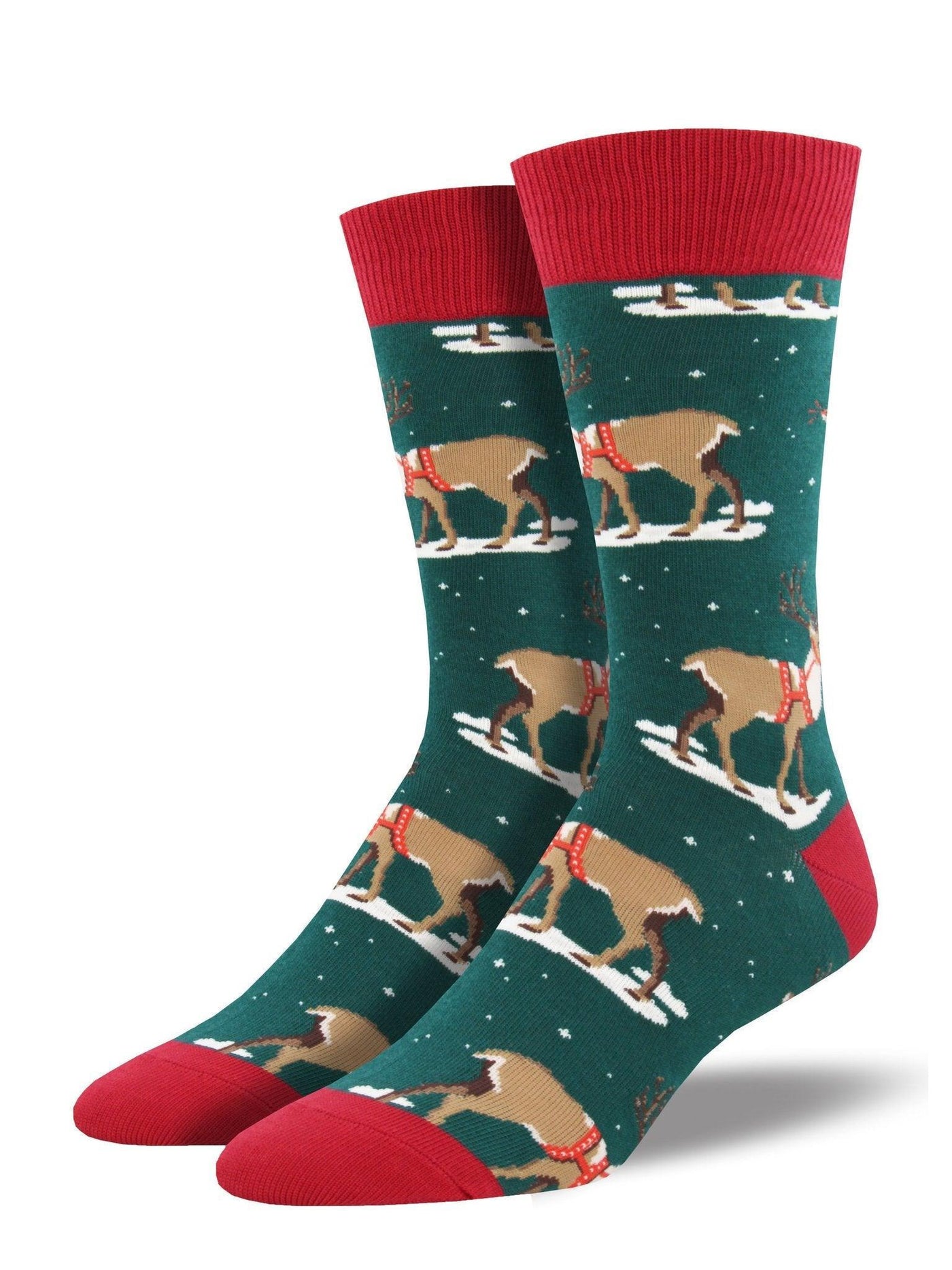 Winter Reindeer, Men's Crew - Socksmith - The Sock Monster