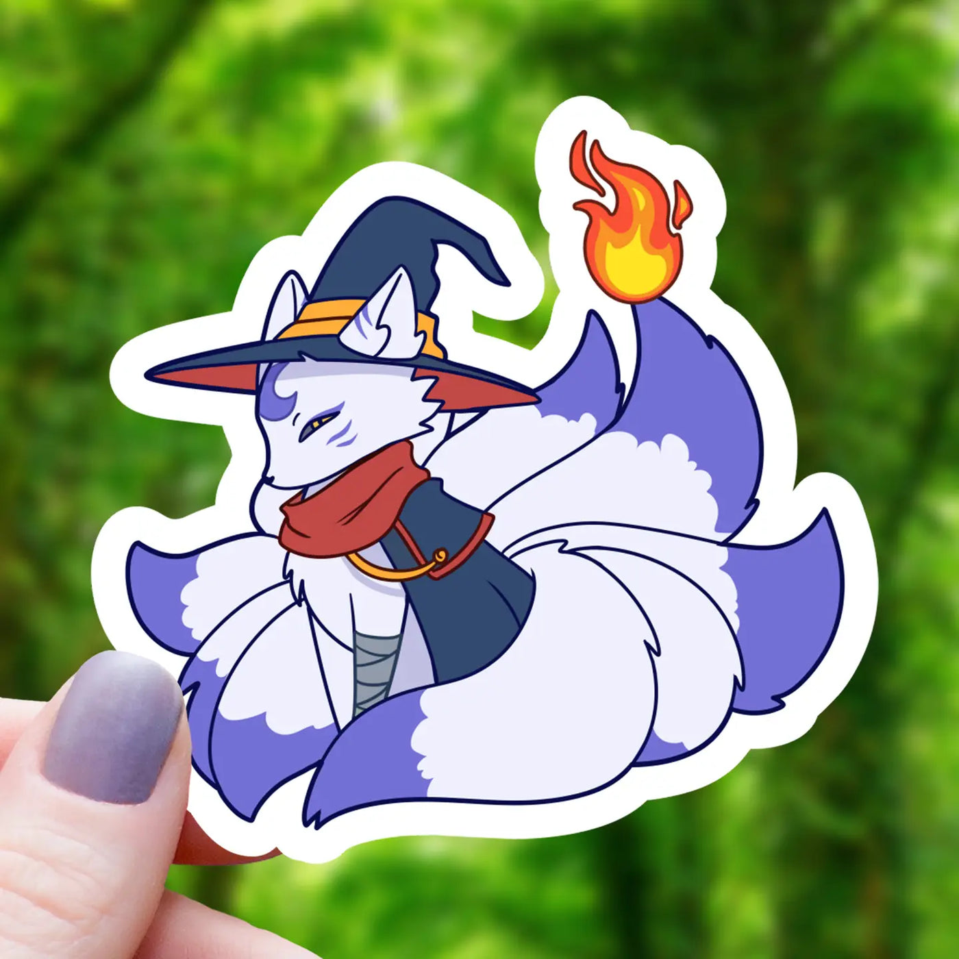 Wizard Kitsune RPG Class | Vinyl Sticker – The Sock Monster