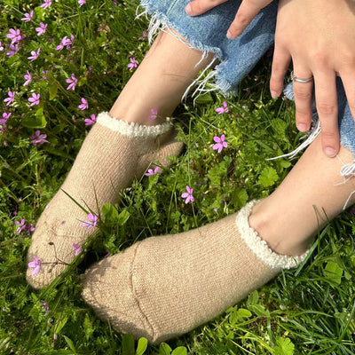 Handcrafted Slipper Socks | Airy Grace Organic Cotton | Medium