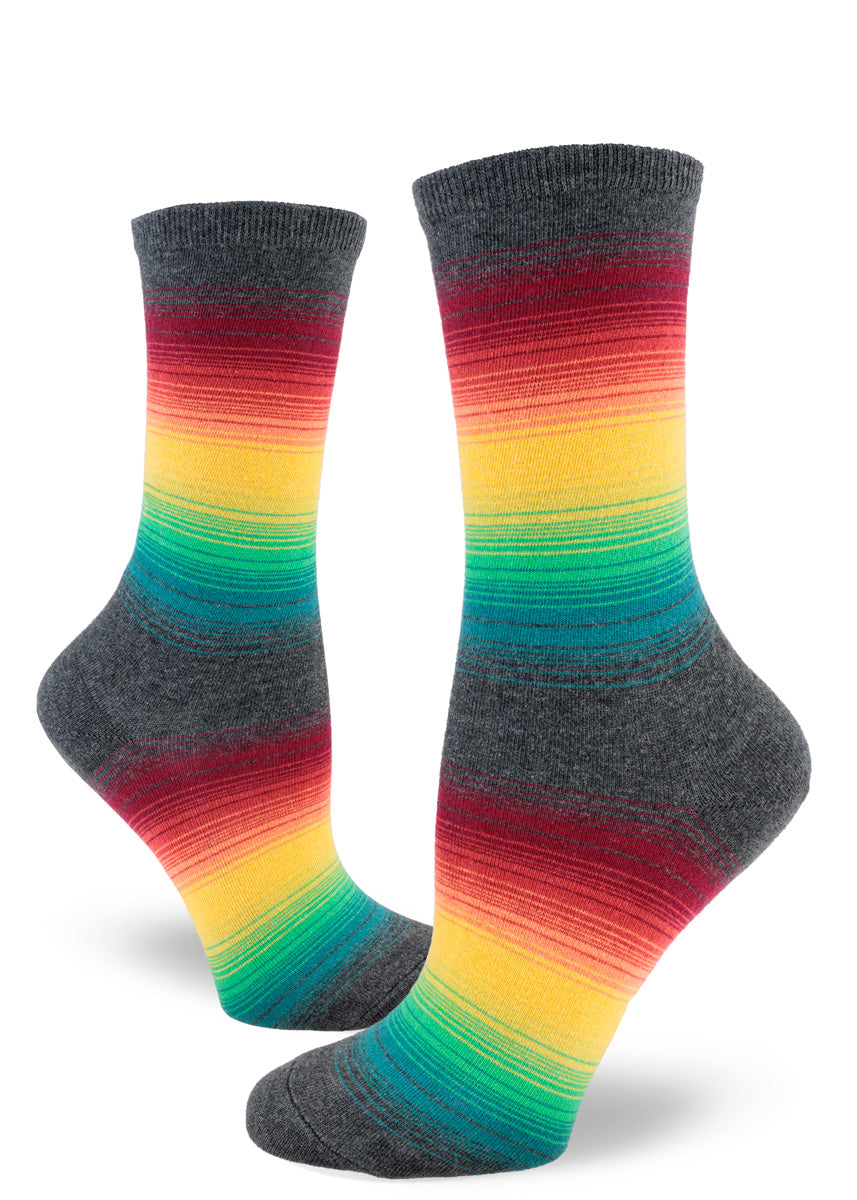 Dark Rainbow Stripe | Women's Crew