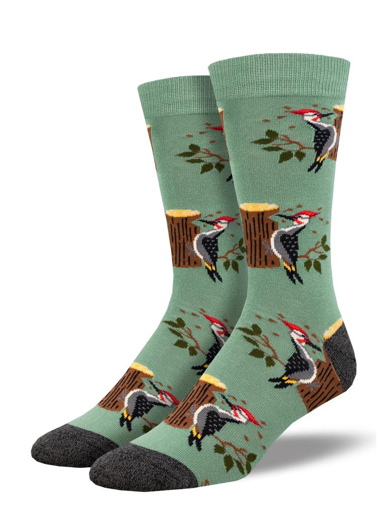 WOODPECKER, Bamboo, Men's Crew - Socksmith - The Sock Monster