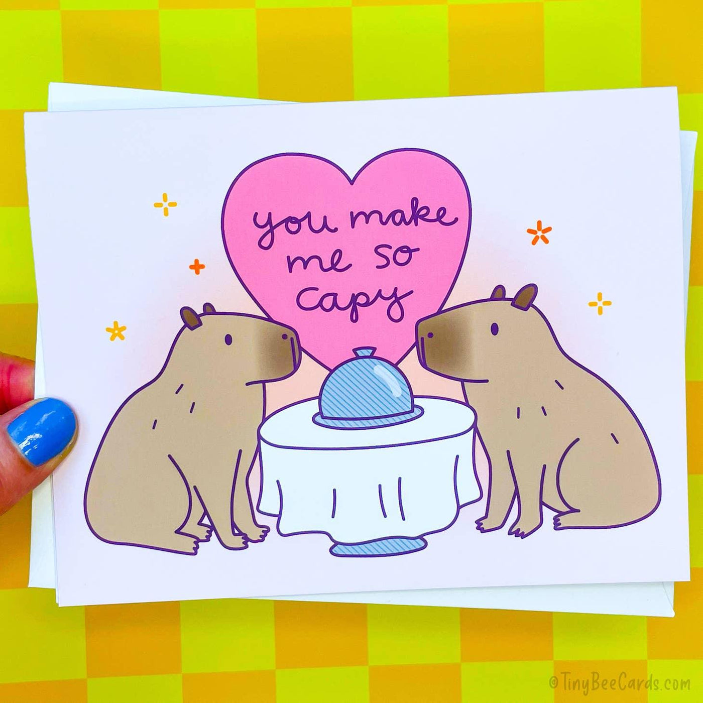 "You Make Me So Capy" | Love Card - Tiny Bee Cards - The Sock Monster
