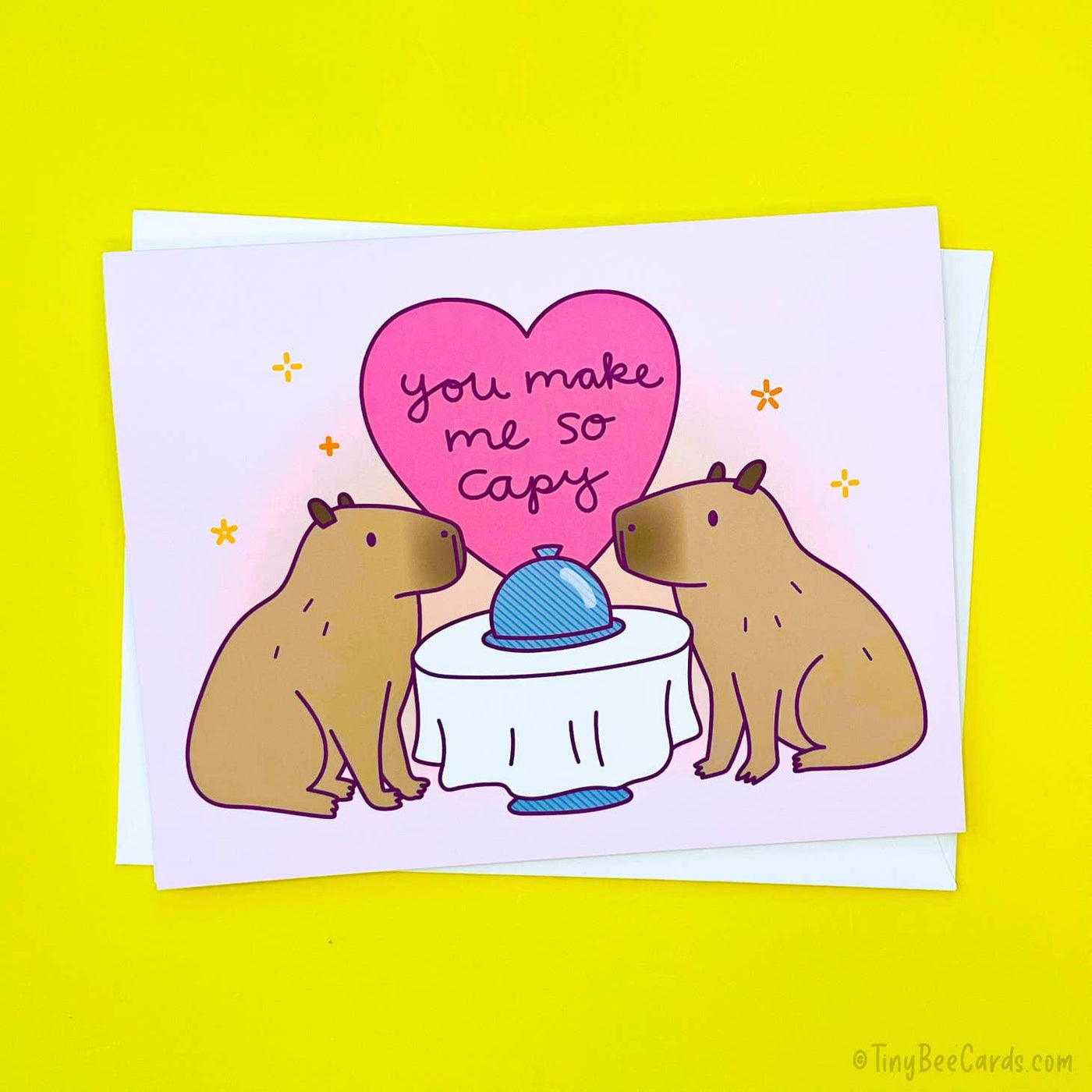 "You Make Me So Capy" | Love Card - Tiny Bee Cards - The Sock Monster