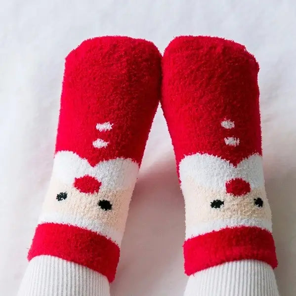 Fuzzy Fur Santa | Non-Skid | Zoo Socks