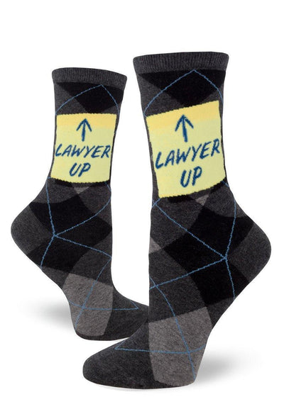 Lawyer Up, Women's Crew - ModSock - The Sock Monster