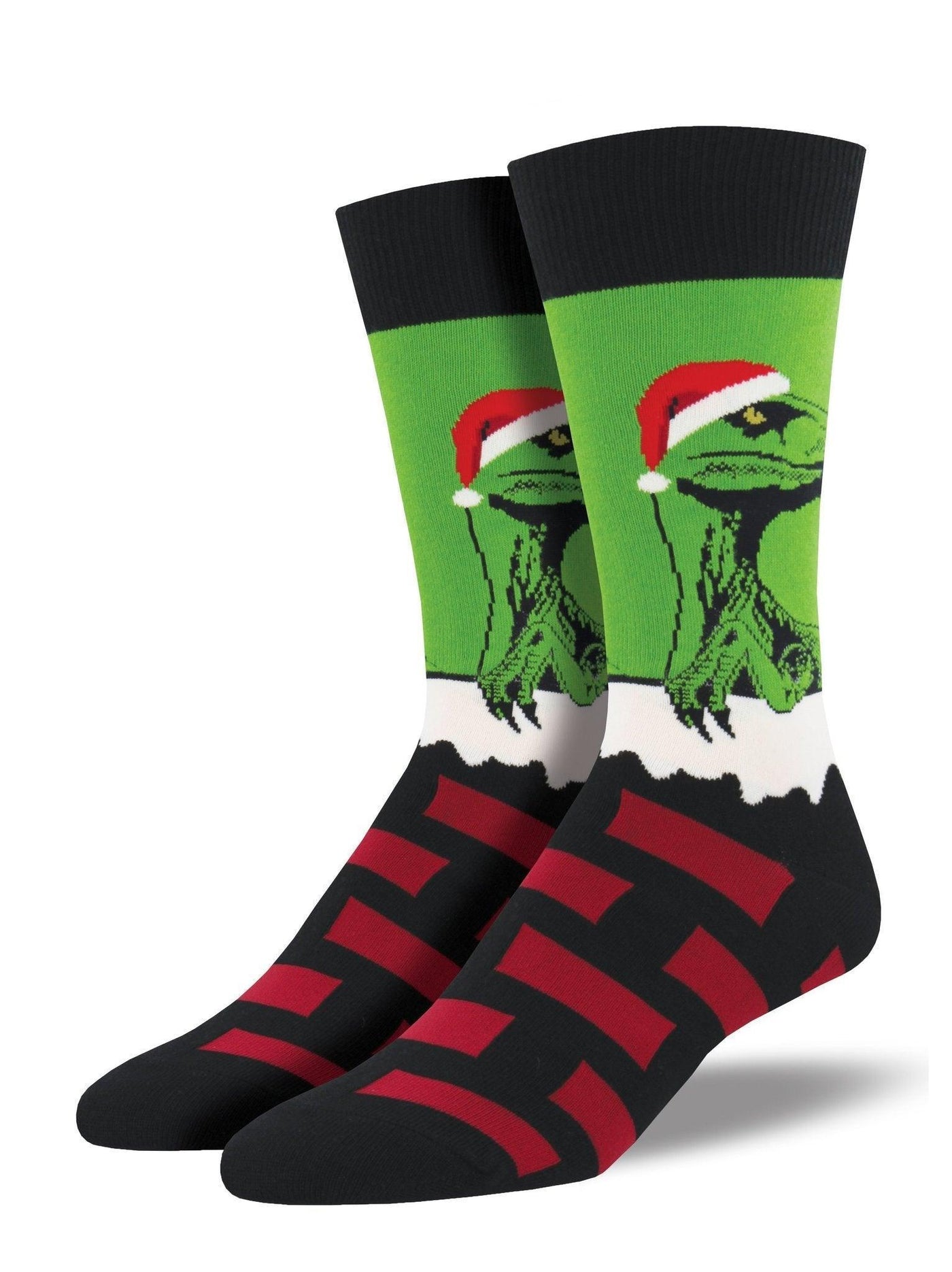 Raptor Claus, Men's Crew - Socksmith - The Sock Monster