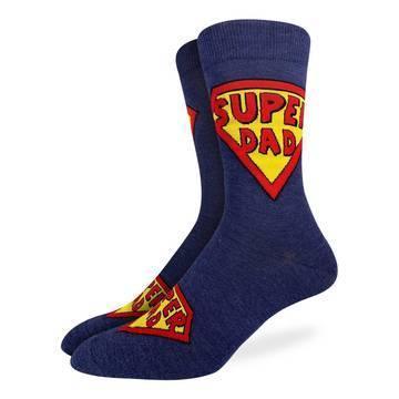 Super Dad, Large (7-12 Men's) Crew - Good Luck Sock - The Sock Monster