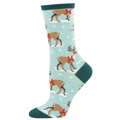 WINTER REINDEER, Women's Crew - Socksmith - The Sock Monster