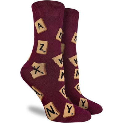 Word Game, Medium (5-9 Women's) Crew - Good Luck Sock - The Sock Monster